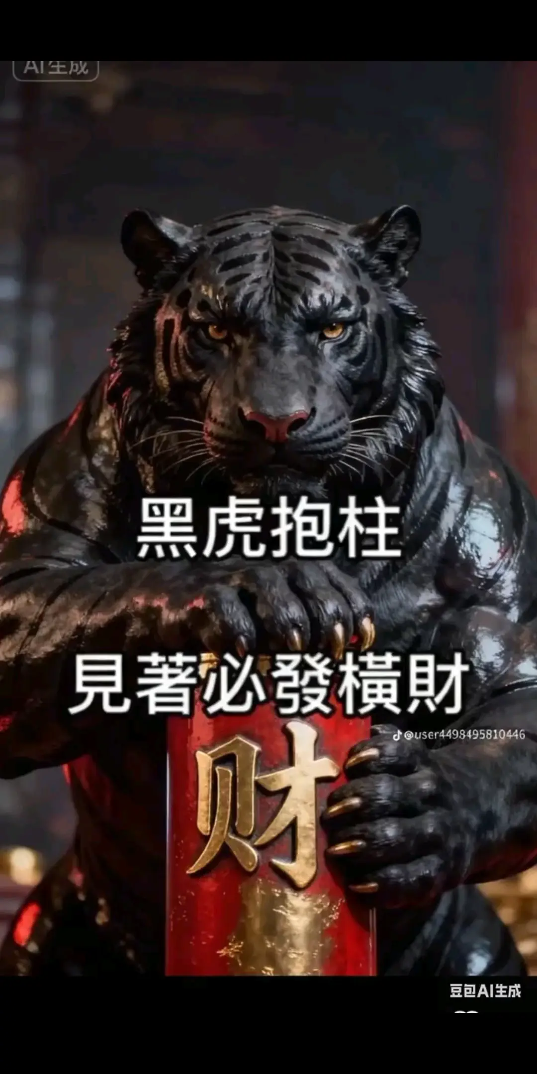 黑虎抱柱